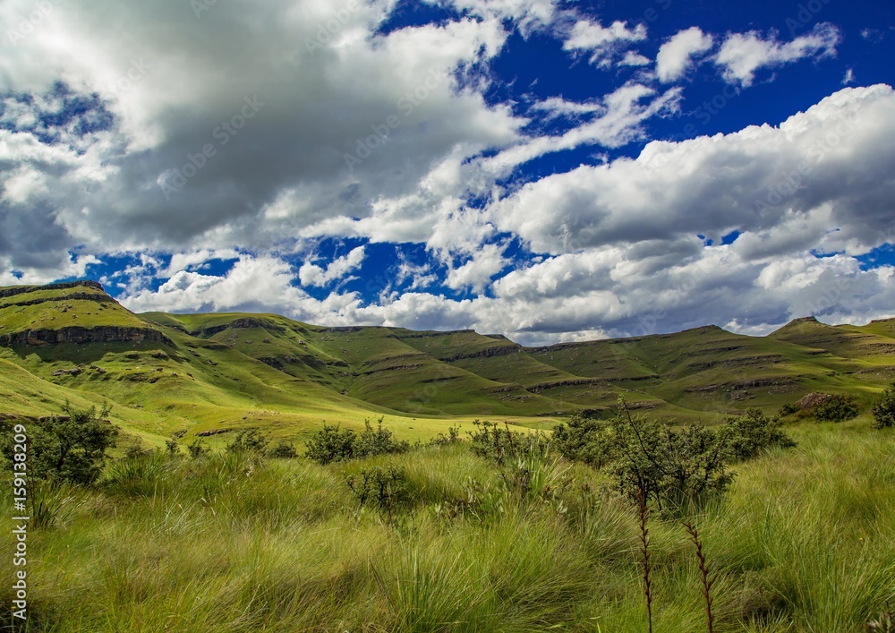 Landscape of the Drakensberge at the Mkhomazi Wilderness area