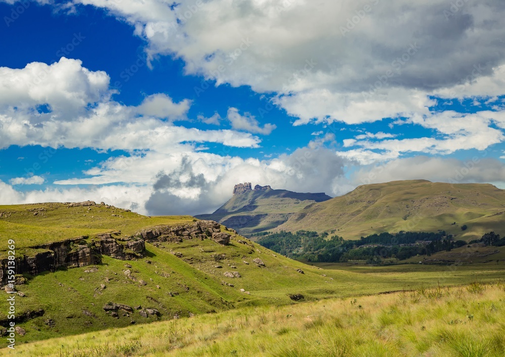 Landscape of the Drakensberge at the Mkhomazi Wilderness area Landscape of the Drakensberge at the Mkhomazi Wilderness area