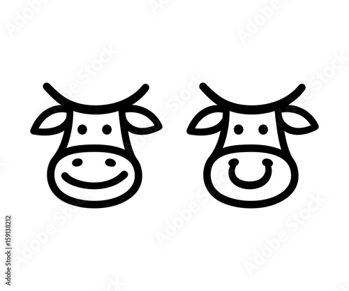Cow face icon