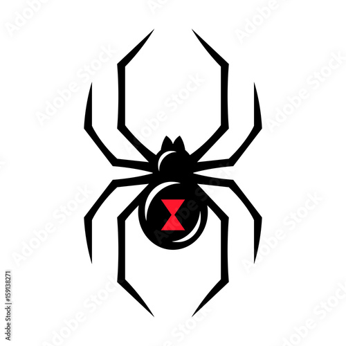 Black widow spider icon