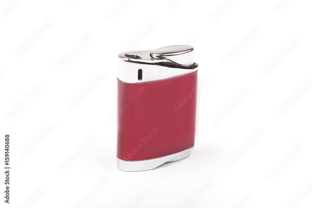 Red lighter isolated on a white background Red lighter isolated on a white background