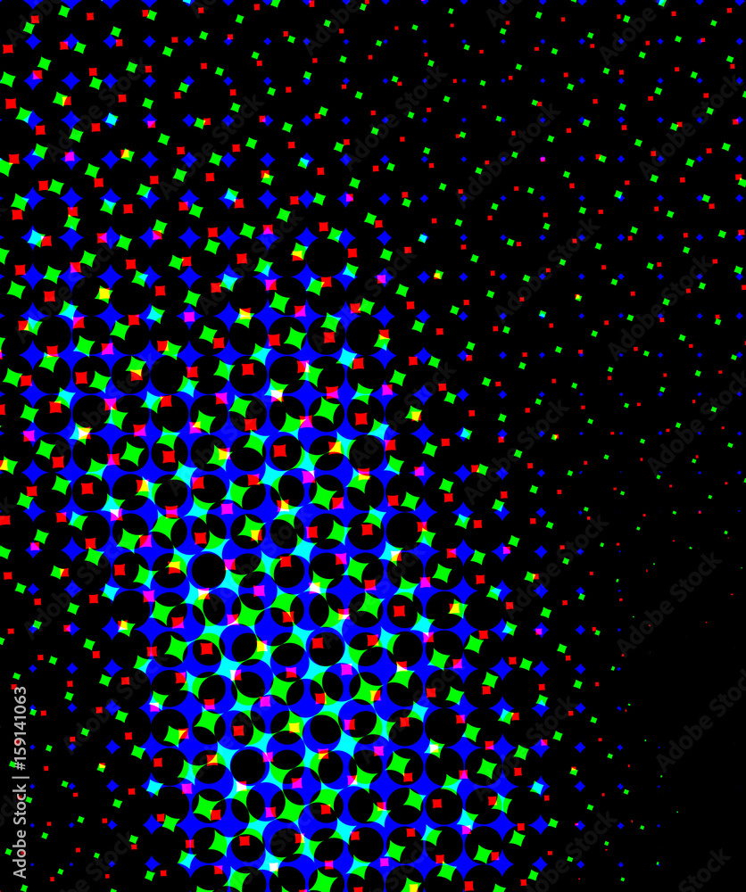 Bunte Lichter oder Bokeh auf schwarzem Hintergrund Bunte Lichter oder Bokeh auf schwarzem Hintergrund