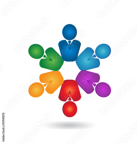 Teamwork professional business people logo