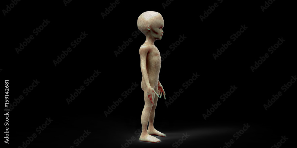 Extremely detailed and realistic high resolution 3d image of an extra terrestrial alien on black background. Extremely detailed and realistic high resolution 3d image of an extra terrestrial alien on black background.