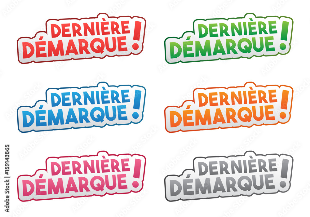 Vecteur Stock derniere demarque des soldes bandeau etiquette Adobe Stock