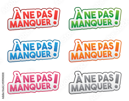 à ne pas manquer - bandeau étiquette