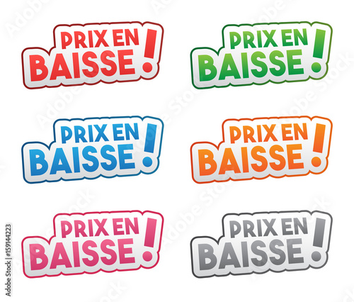 prix en baisse - bandeau étiquette