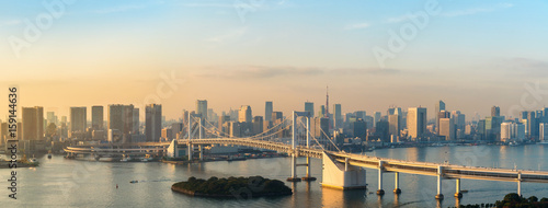 Photography Tokyo Tower and Rainbow Bridge in Japan