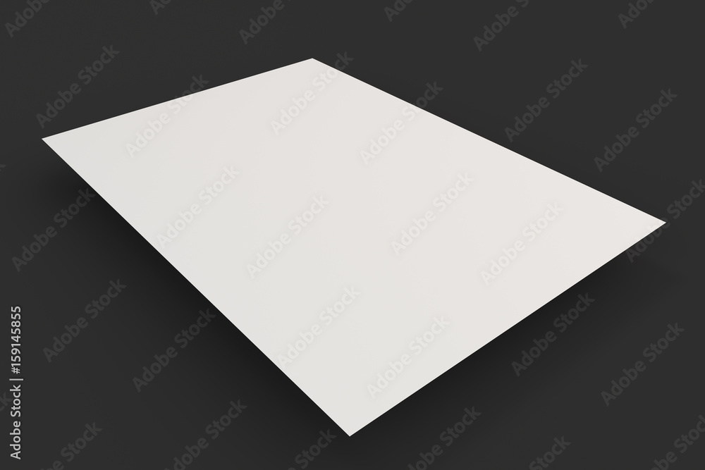 Blank white flyer mockup on black background Blank white flyer mockup on black background