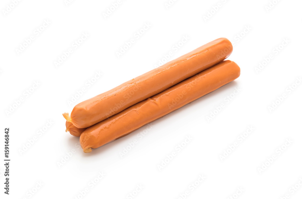 frankfurter sausage on white background frankfurter sausage on white background