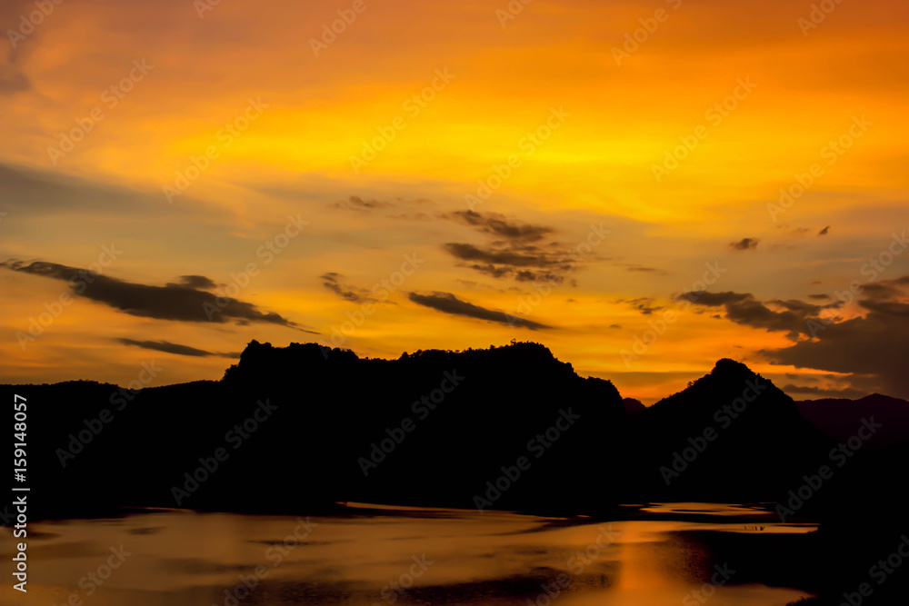 sunset at north Thailand