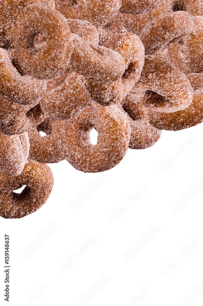 Round sugar donuts