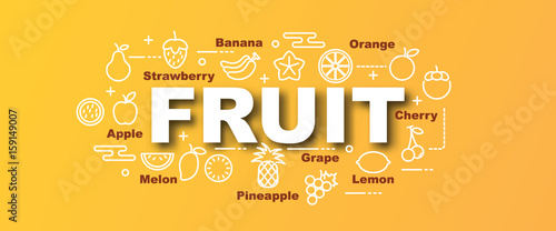 fruit vector trendy banner