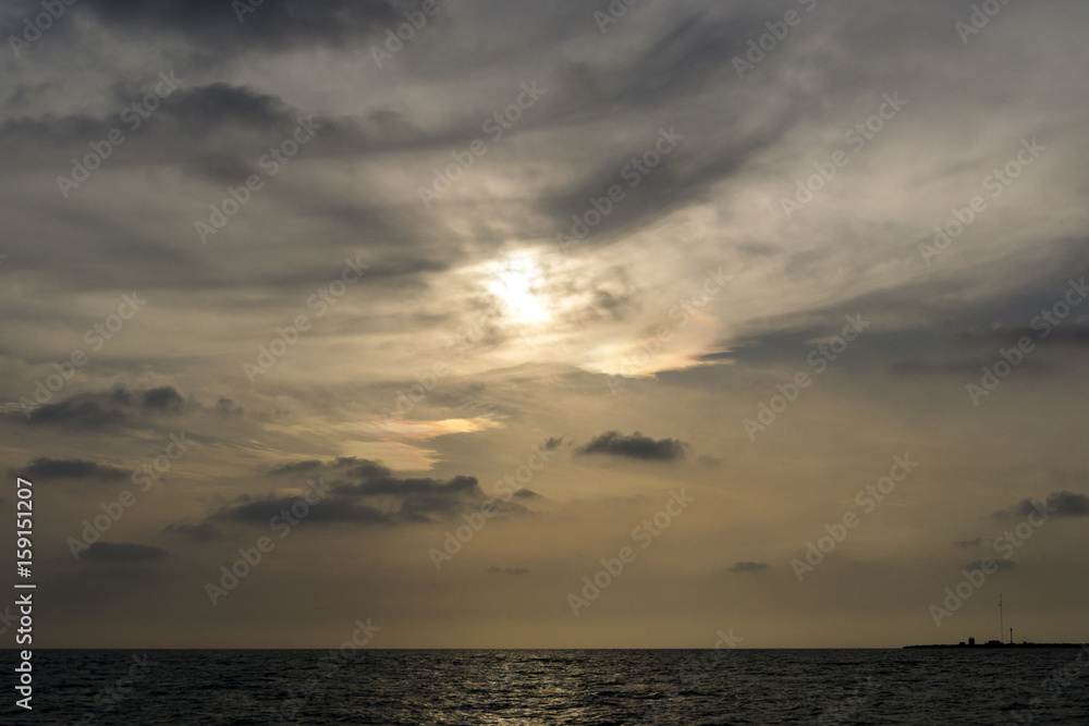 Sunset over Red Sea, Djibouti, East Africa Sunset over Red Sea, Djibouti, East Africa