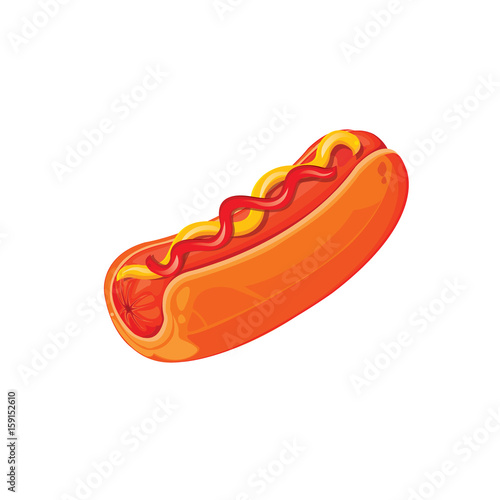 Hot-Dog. illustration Vector