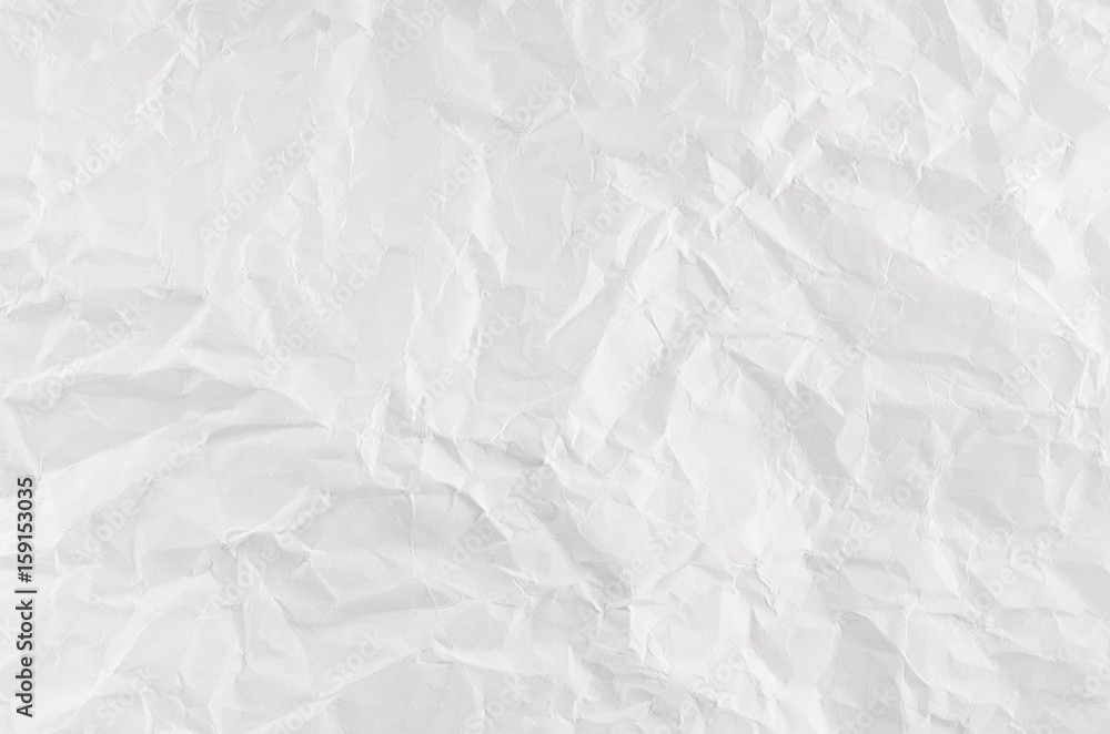 Crumpled white paper texture. Crumpled white paper texture.