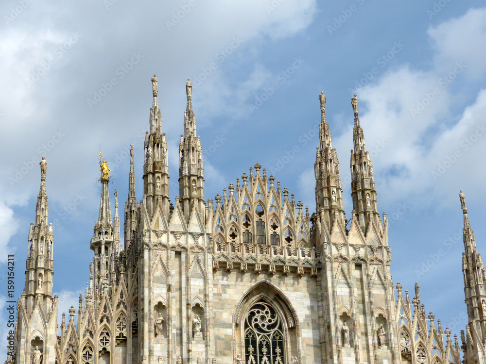 The spiers of the Duomo of Milan