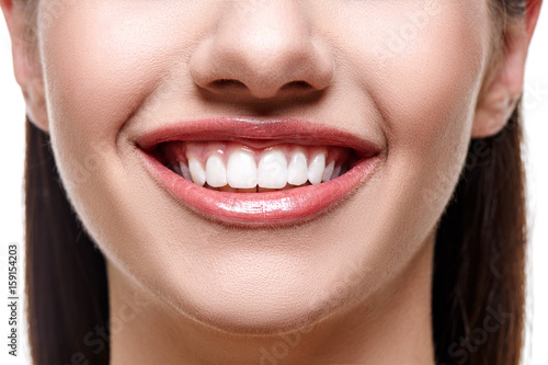 smiling woman with white teeth