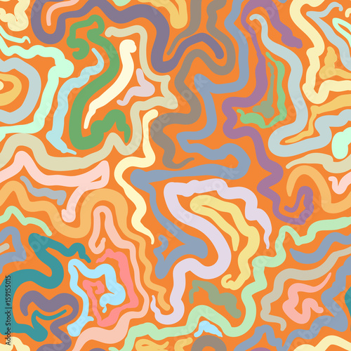 Colorful doodle abstract seamless background.