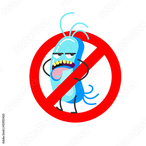 Bad bacteria. Vector illustration.