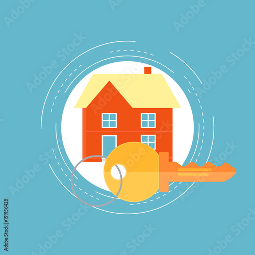Real estate investment, mortgage concept flat vector illustration design. Real estate market, buying, renting house design for web banners and apps