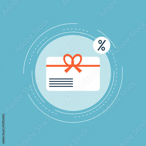 Gift card, special offer, bonus card, discount coupon, premium card flat vector illustration design for web banners and apps 