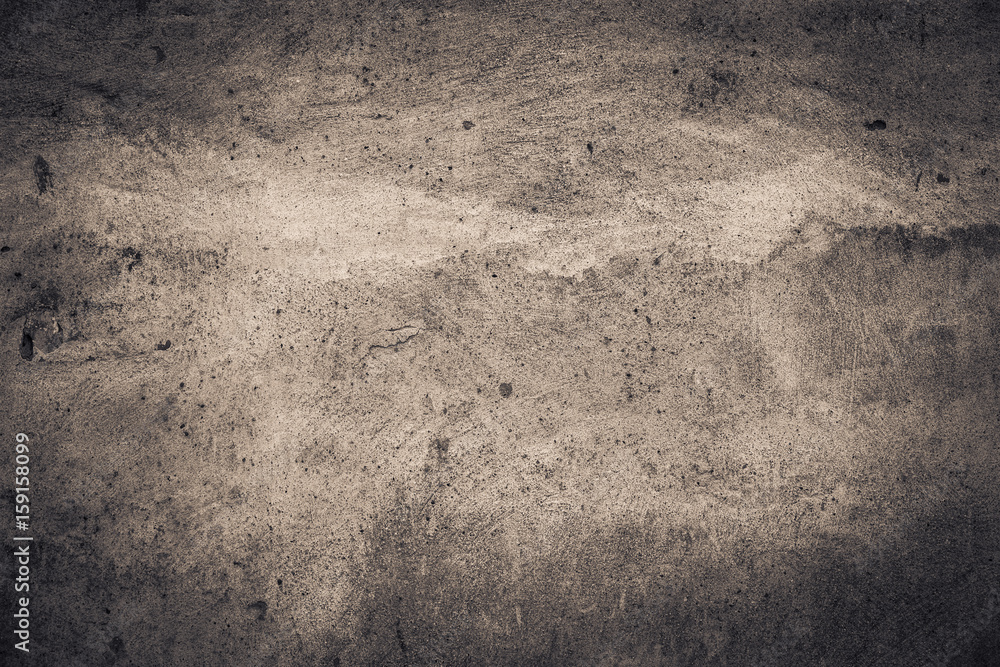 Obraz premium Empty stone wall with damage and cracks. Old grungy building with nice weathered texture. Background with copy space.