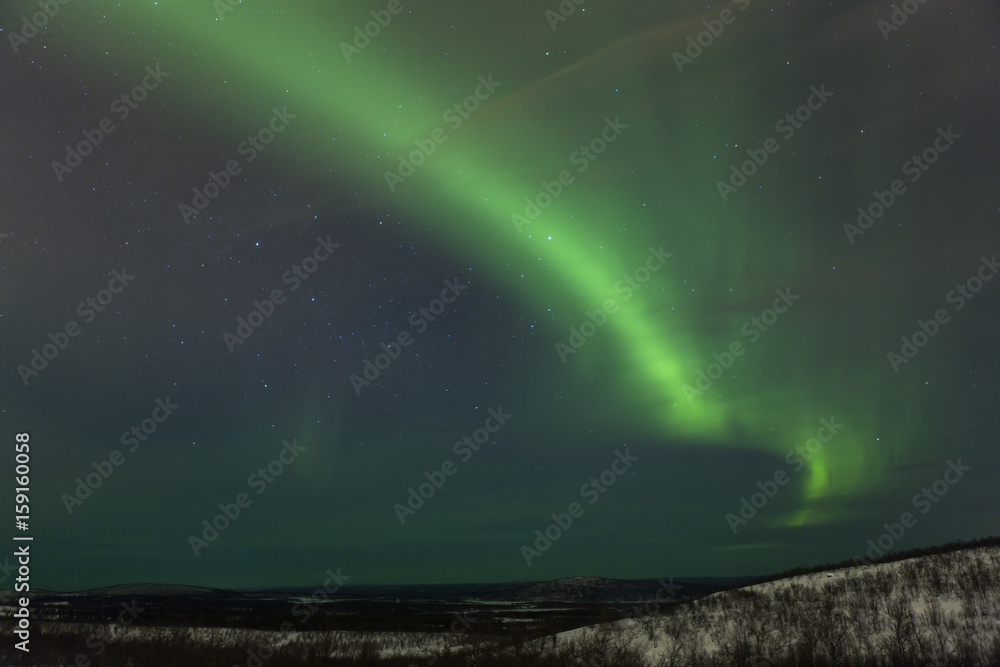 Polarlicht über Kiruna (Schweden)