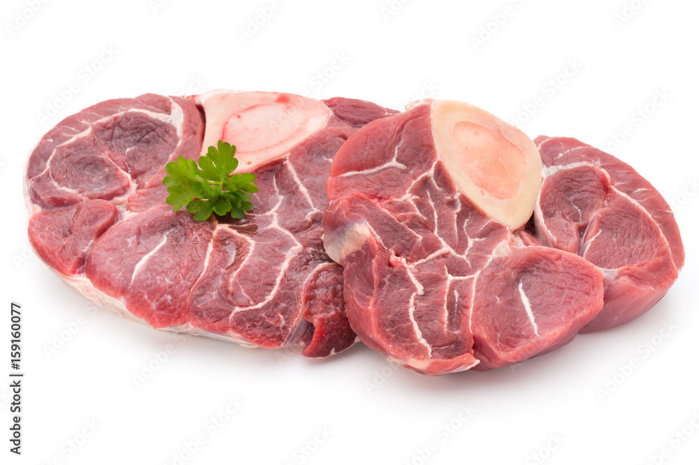 Veal steak isolated on the white background. Veal steak isolated on the white background.