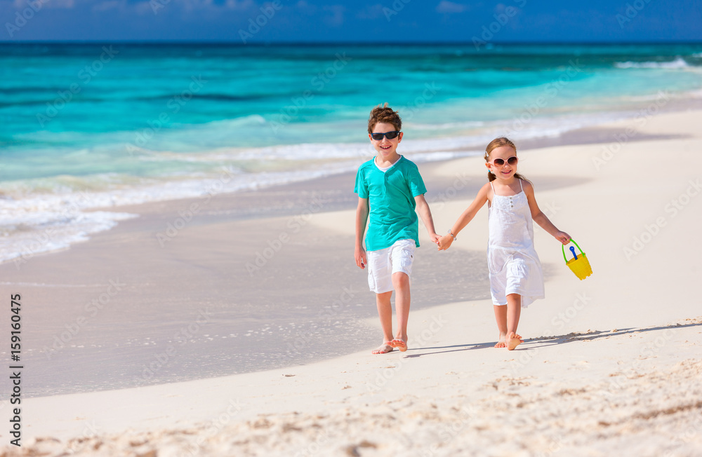 Little kids at beach