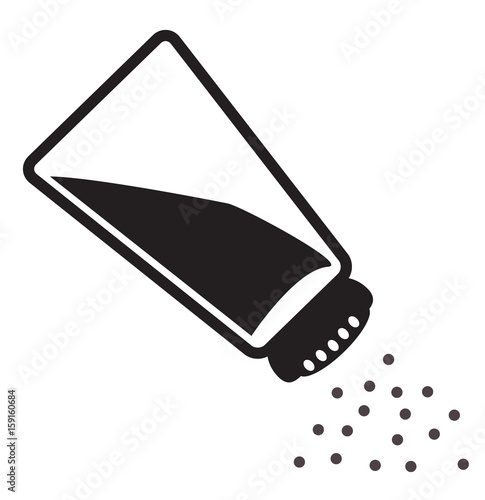 salt icon on white background. salt shaker icon on flat style isolate on white background.