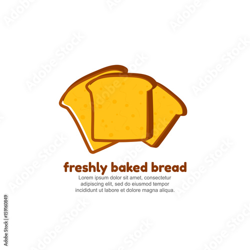 Template logo for freshly baked bread