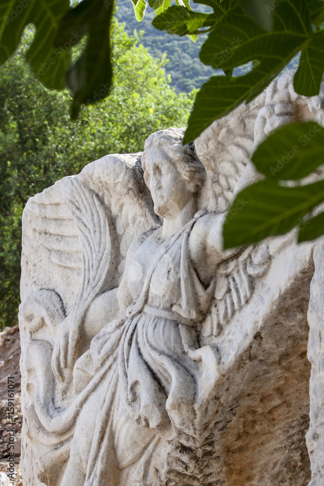 Stone Carving of the Greek Goddess Nike