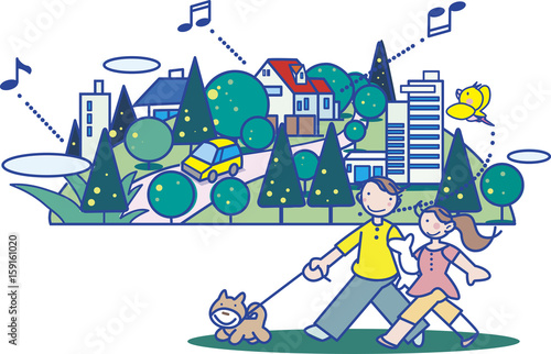 丘の上の住宅街