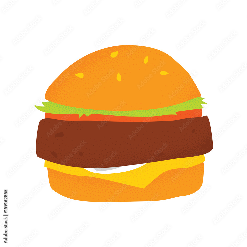 Vegan beans burger isolated vector illustration Vegan beans burger isolated vector illustration