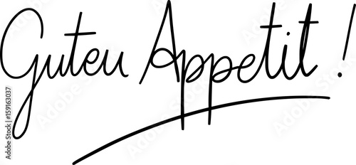 Handschrift Guten Appetit
