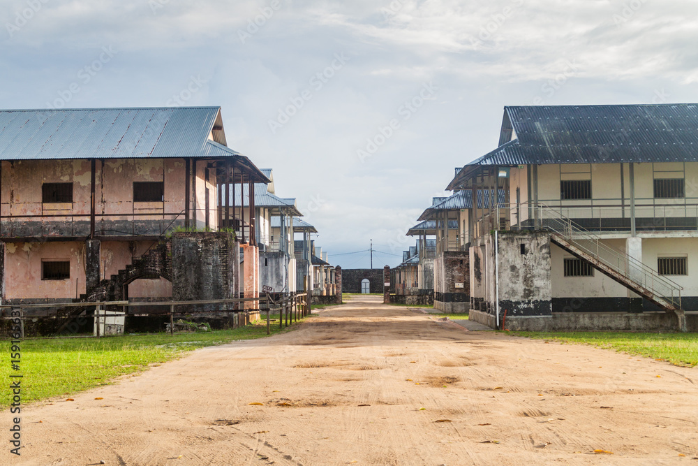 Buildings of a prison Camp de la Transportation in St Laurent du Maroni, French Guiana