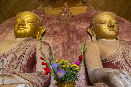 Buddha figure, Dhamayan Gyi temple, Bagan, Myanmar