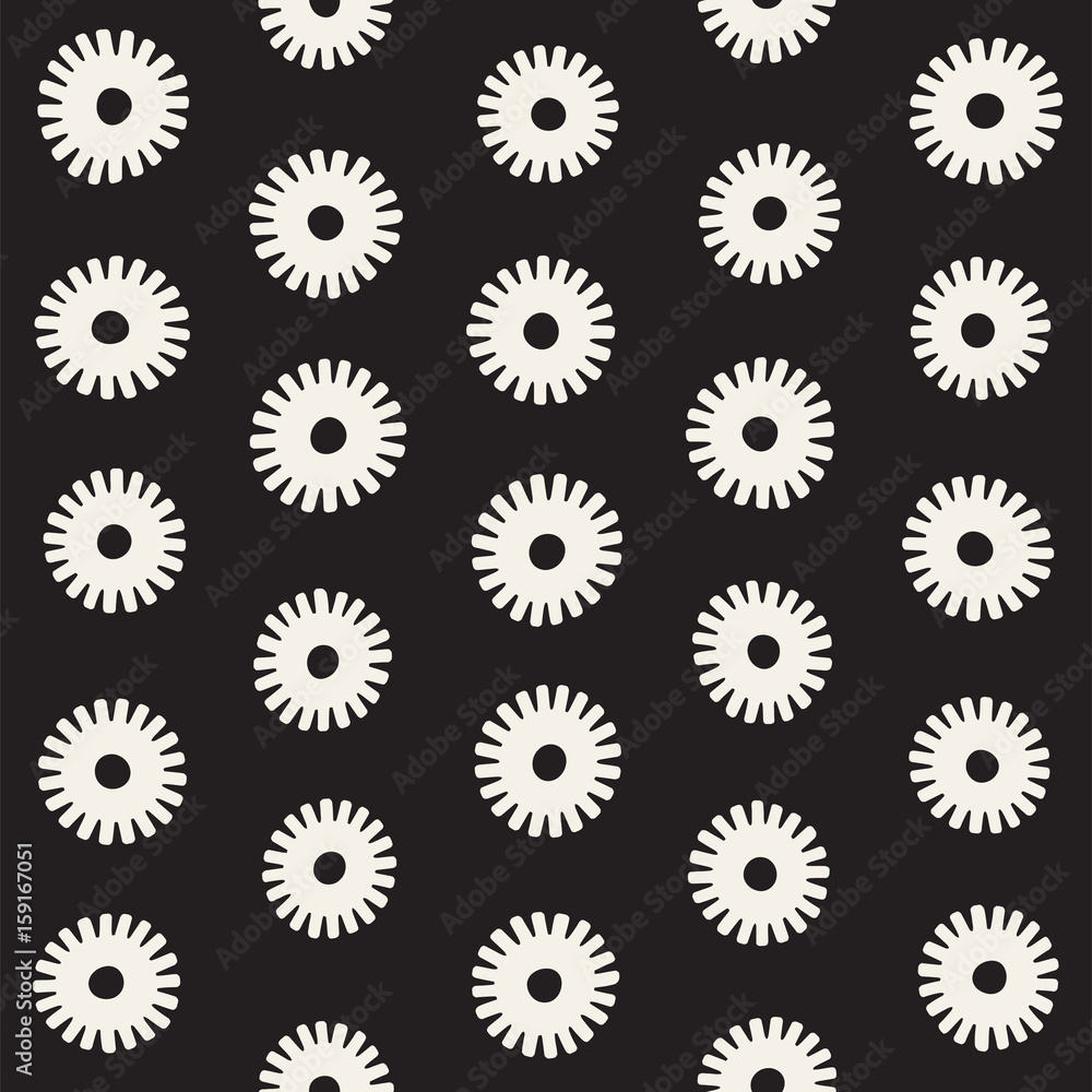 Vector seamless sunburst shapes freehand pattern. Abstract background with round brush strokes. Hand drawn texture Vector seamless sunburst shapes freehand pattern. Abstract background with round brush strokes. Hand drawn texture