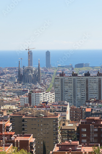 Barcelona skyline panorama, Catalonia, Spain © Toniflap