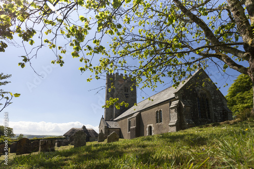 St. Peter's Church, Buckland in the Moor, Dartmoor Nationalpark, Devon, England photo