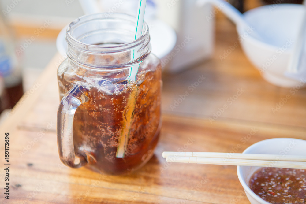 Cola in the glass Cola in the glass