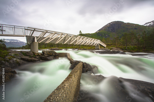 Likhole waterfall. Gaularfjellet, Norway. photo