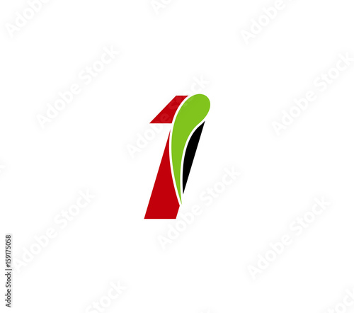 Number one 1 logo icon template
