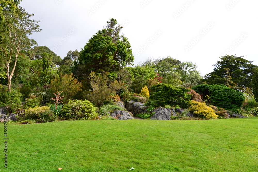 The landscaped gardens at a country home in Ireland.
