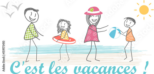 vacances d'été en famille à la mer