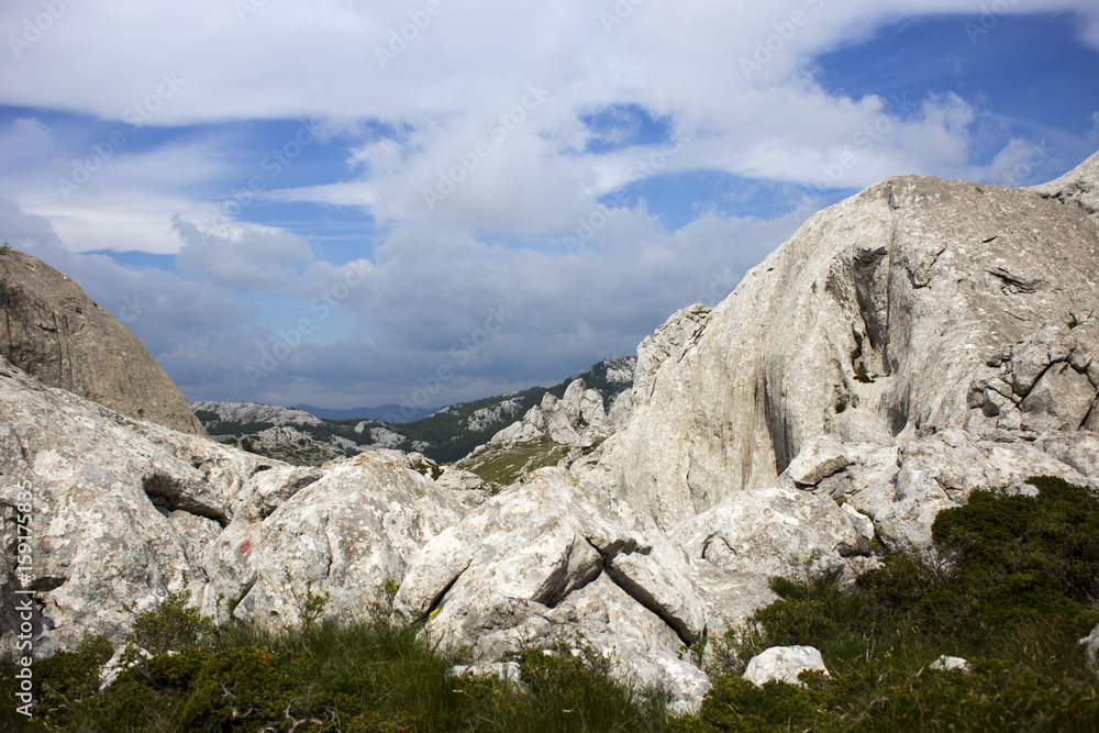 Tulove grede, part of Velebit mountain in Croatia, landscape.