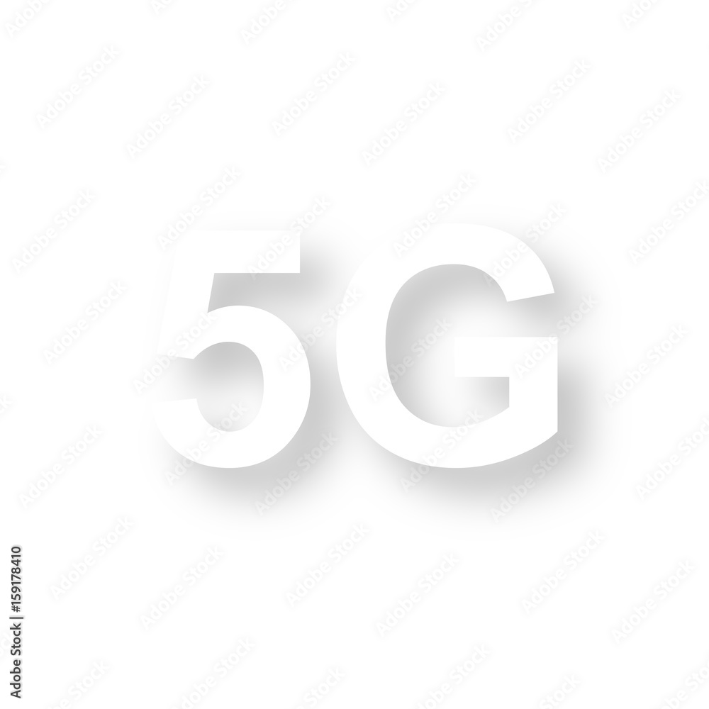 Icon mit Schatten - 5G Icon mit Schatten - 5G