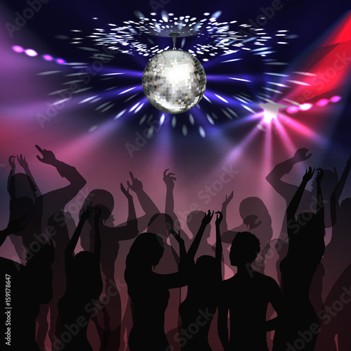 Disco party dancefloor