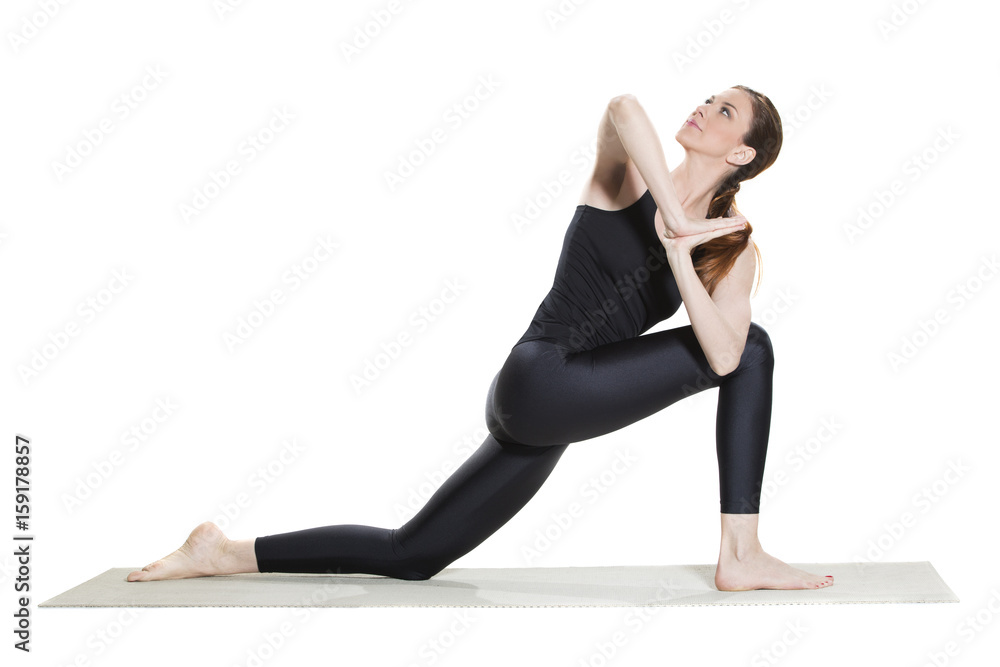 Yoga Revolved Lunge Pose - Parivrtta Anjaneyasana Yoga Revolved Lunge Pose - Parivrtta Anjaneyasana
